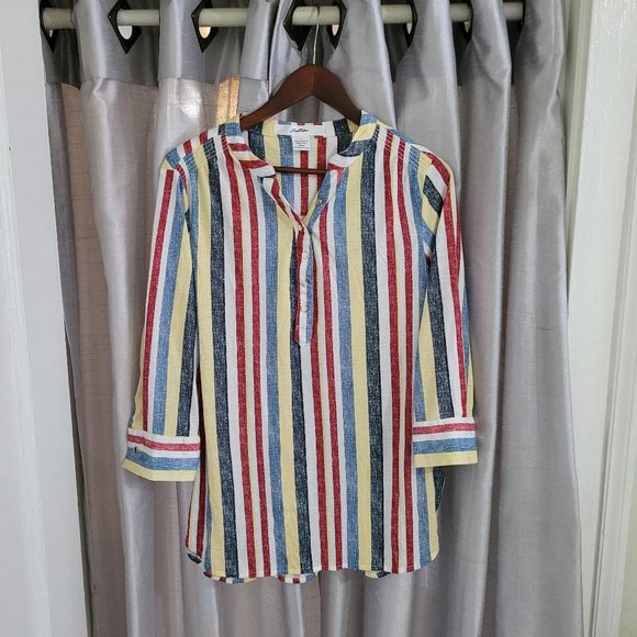 Love Potion - Multicolored Striped 3/4 Sleeved Shirt - Size L NWOT - Picture 1 of 7